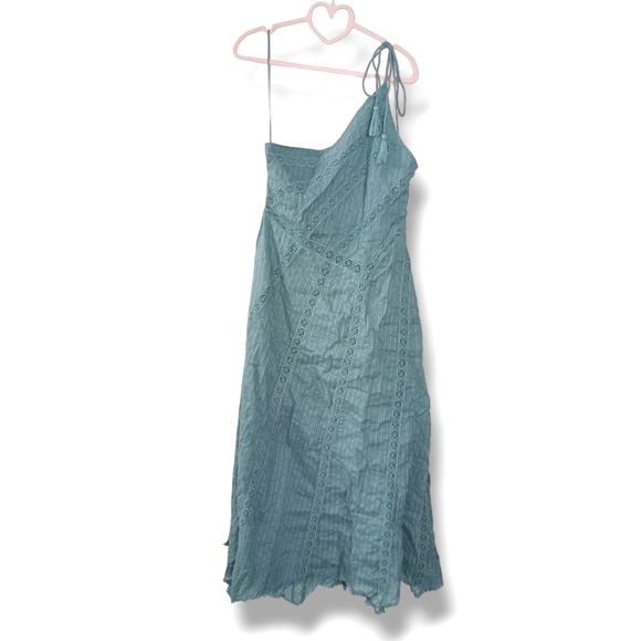 NWOT Free People Linen Blend Bella Maxi Dress in Sea Foam Small $168 🌊 - Picture 5 of 8